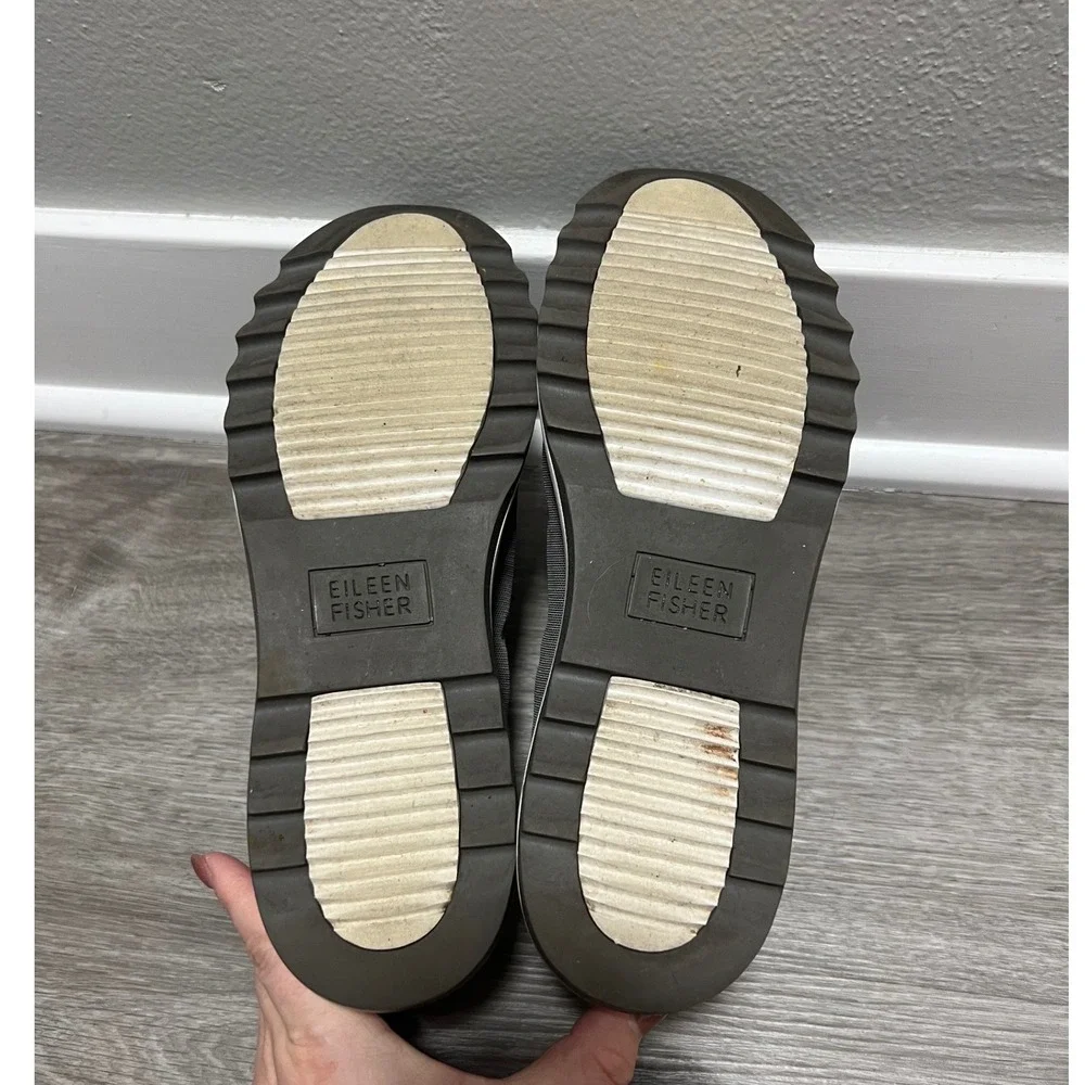 EILEEN FISHER Grey Slip On Sneakers Women's Size‎ 7 M Lightweight Comfort